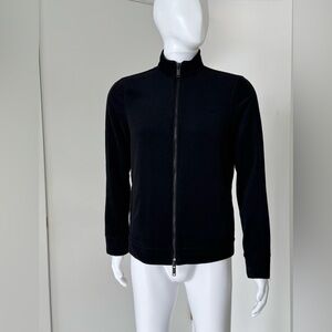 John Varvatos U.S.A. Wool Blend Zip Up Jacket Black Mock Neck Size S